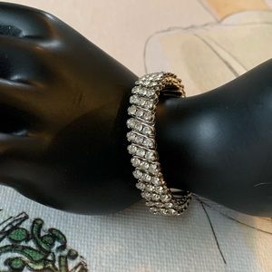 Vintage Made in Japan Stretch Rhinestone Flex Bracelet